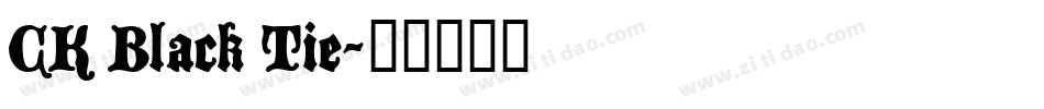 CK Black Tie字体转换